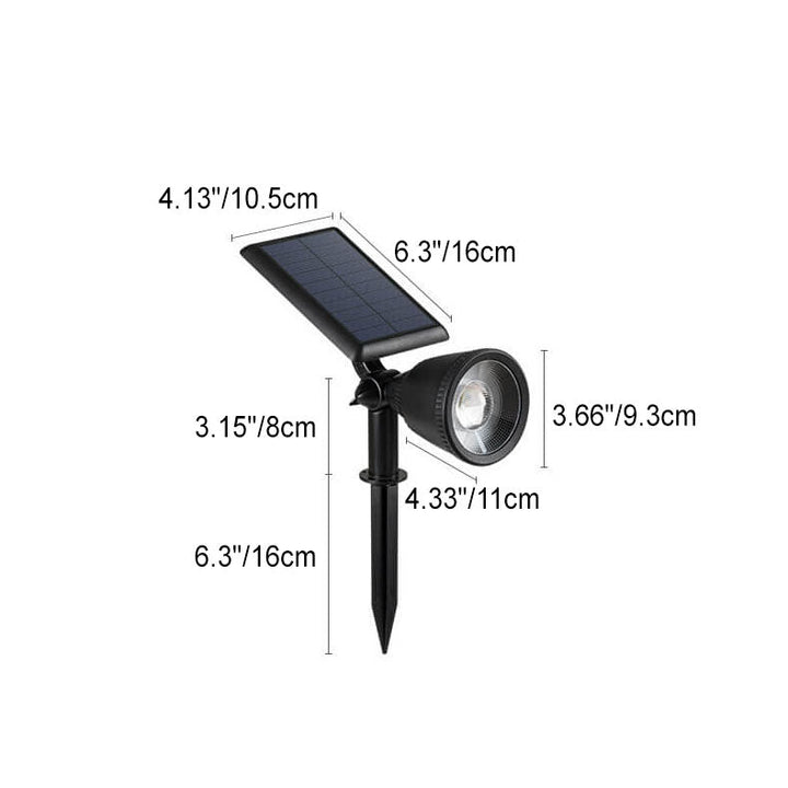 Modern Minimalist Round ABS PS Solar Sunset Spotlight LED Waterproof Garden Ground Insert Landscape Light For Outdoor