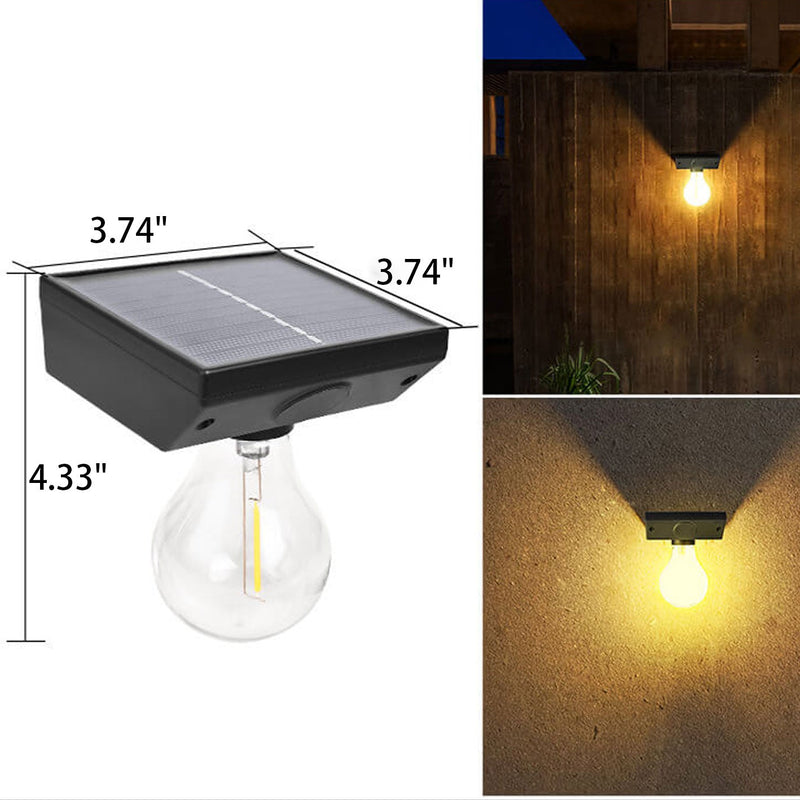 Lampe murale moderne avec capteur de corps étanche pour jardin, ampoule solaire en tungstène 