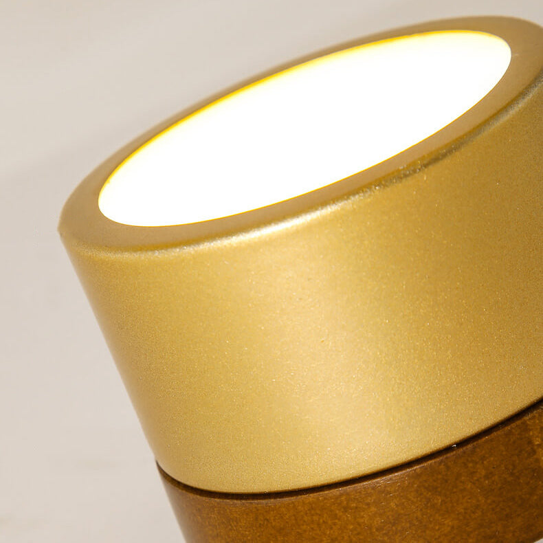 Nordic Golden Cylinder Downlight LED Flush Mount Ceiling Light