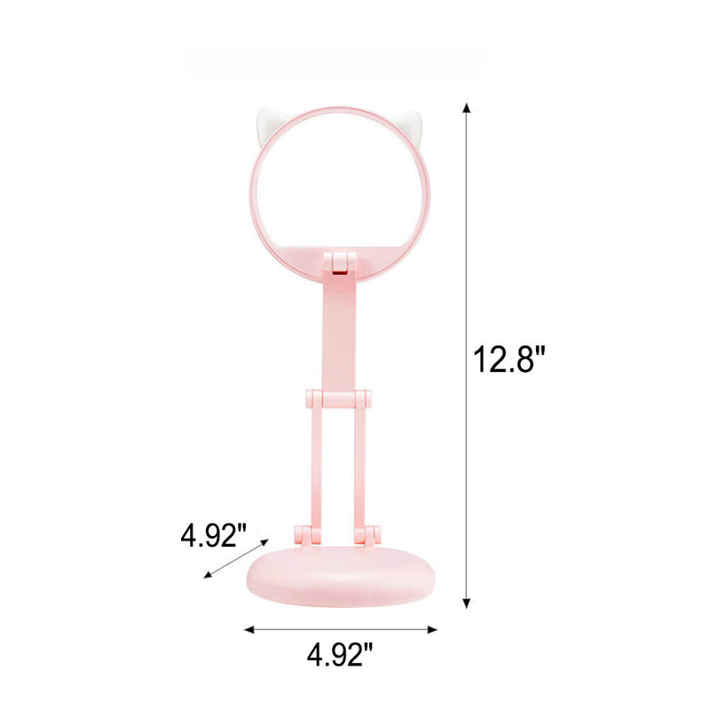 Creative Cat Ear Pink Folding LED Eye Care Desk Lamp