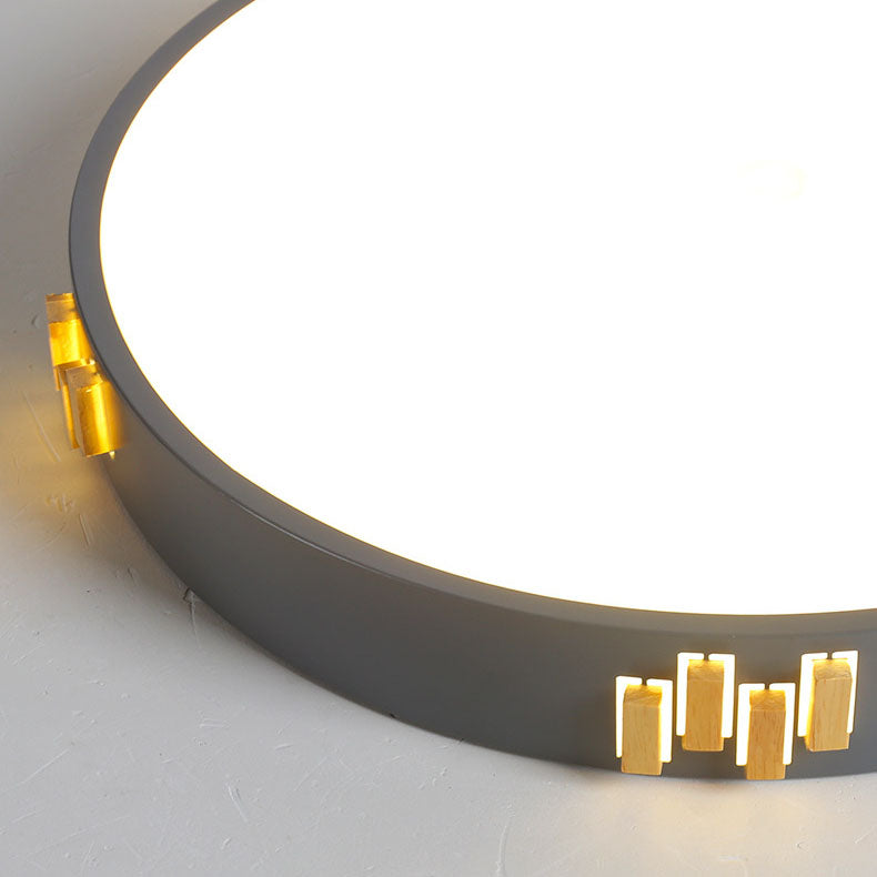 Plafón de techo LED redondo de hierro hueco de estilo moderno y sencillo para sala de estar 