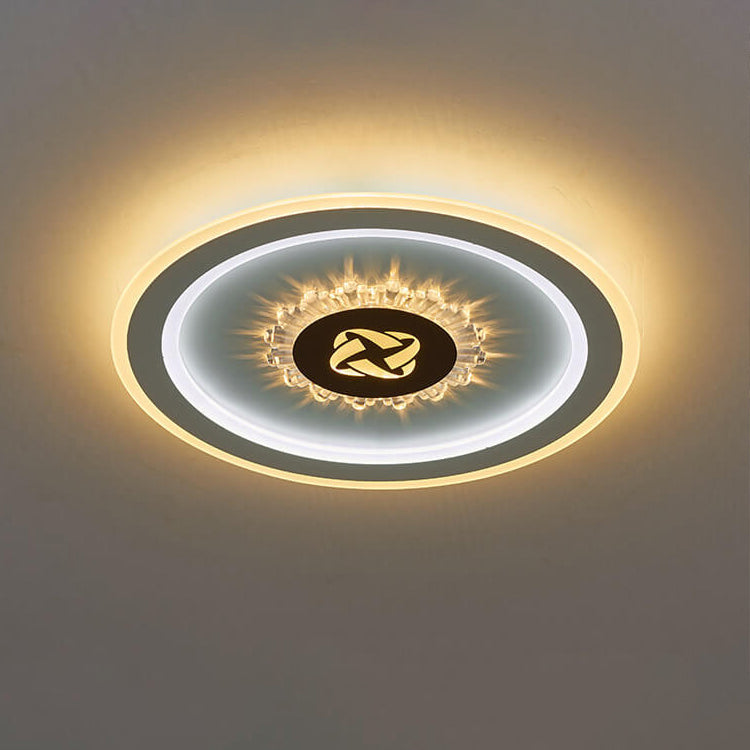 Luz de montaje empotrado LED simple de acrílico redondo 