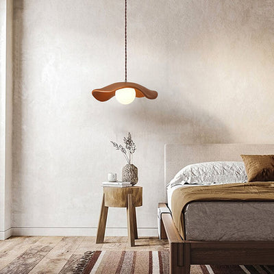 Macaron Cream Dome Wave Design Resin 1-Light Pendant Light