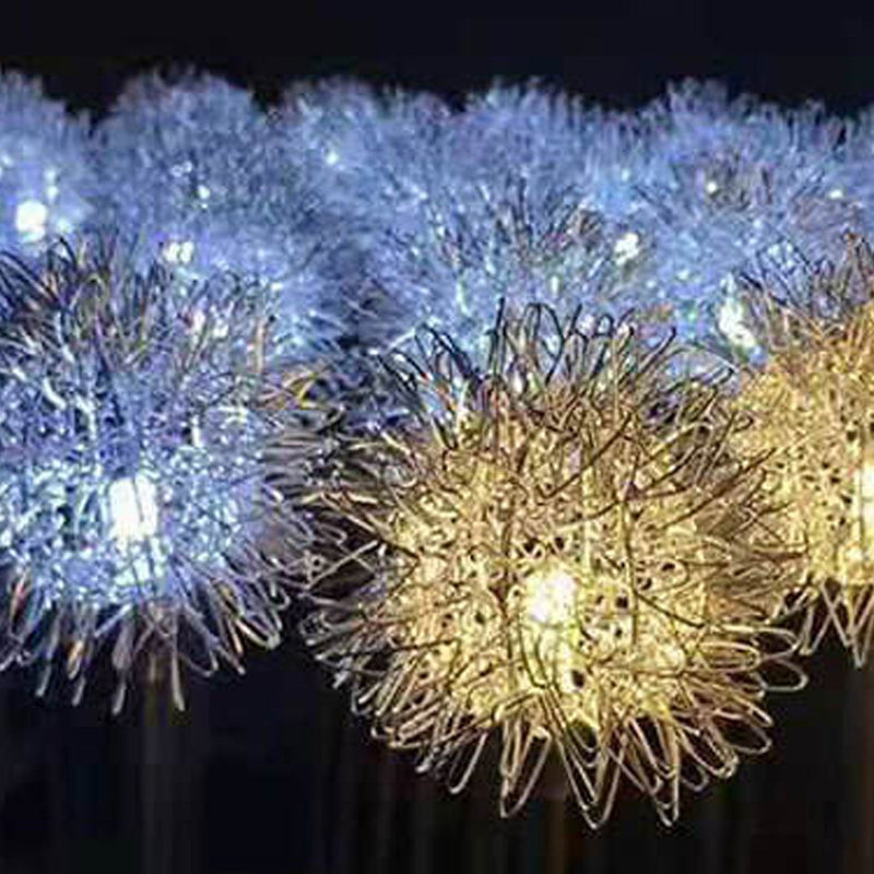 Solar-Löwenzahn-Aluminiumdraht-Kugel-Licht-LED im Freien wasserdichtes leuchtendes Garten-Einsatz-Boden-Landschaftslicht 
