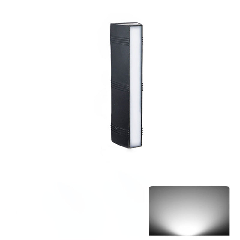 Applique murale extérieure LED lumineuse rectangulaire simple nordique haut et bas 