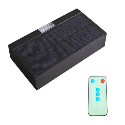 Lámpara de Aplique de Pared LED de Control Remoto Solar de Vidrio de Aleación de Aluminio para Exteriores 