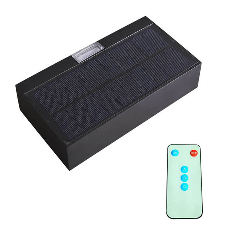 Lámpara de Aplique de Pared LED de Control Remoto Solar de Vidrio de Aleación de Aluminio para Exteriores 