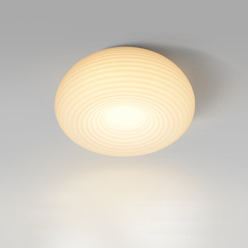 Minimalist Round Globe PE Material LED Flush Mount Ceiling Light