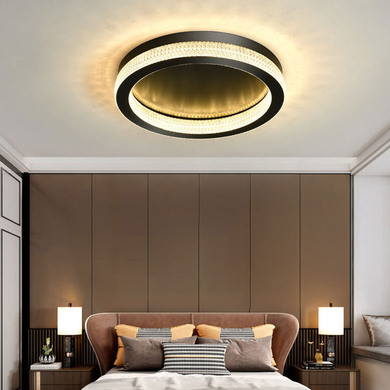 Nordic Iron Acrylic Round  LED Flush Mount Ceiling Light
