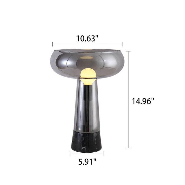 Lampe de table LED en marbre et verre créatif simple 