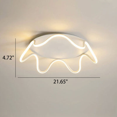 Moderne, einfache Kronen-LED-Einbau-Deckenleuchte aus Aluminium