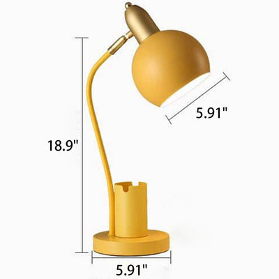Lampe de table 1 lumière avec barillet de stylo pour étudiant en couleur unie simple 