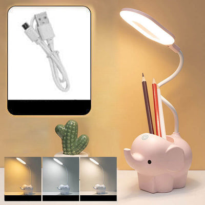 Cartoon Creative Elephant Touch Dimming Eye Protection LED Desk Lamp