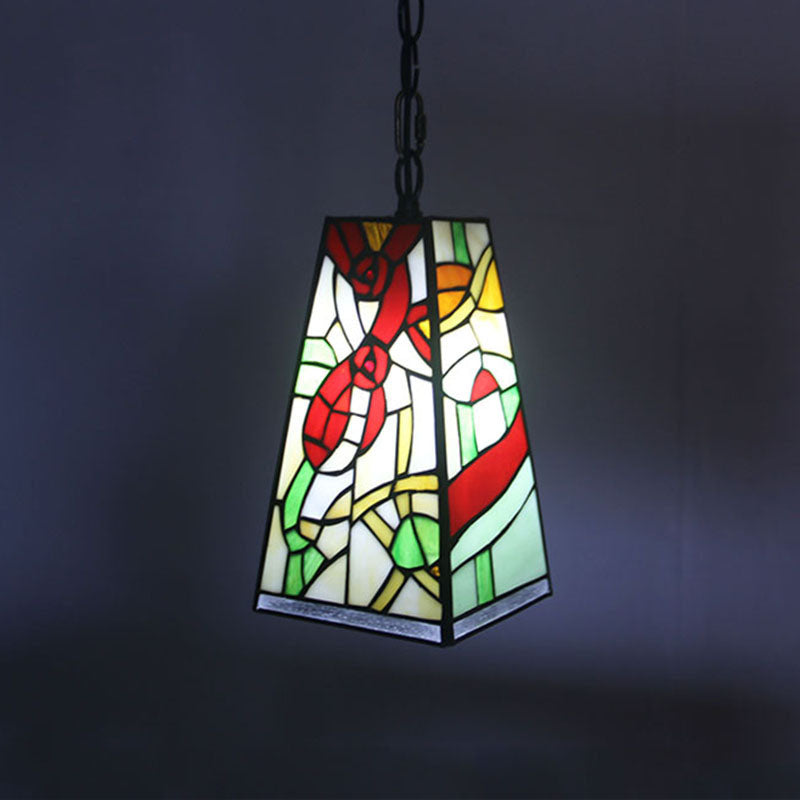 Nordic Vintage Tiffany Glaslegierung 1-Licht Pendelleuchte 
