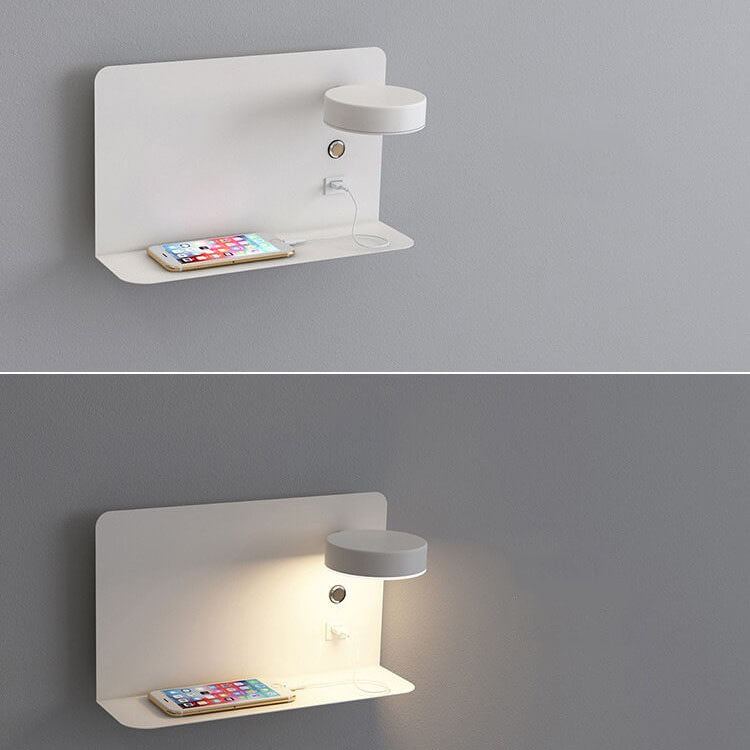 Moderne Eisen Quadrat LED USB Wiederaufladbare Wandleuchte 