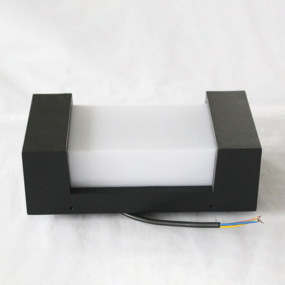 Applique murale LED étanche moderne simple carrée en acrylique pour l'extérieur 