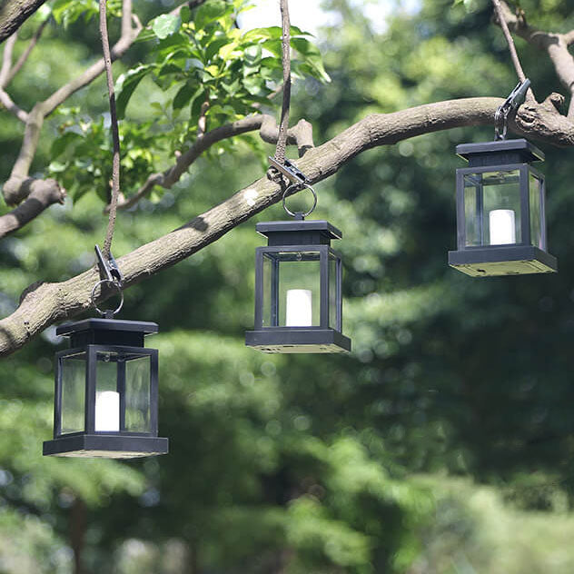 Solar Retro-Kerzenlaterne LED Außen-Hängeleuchte 