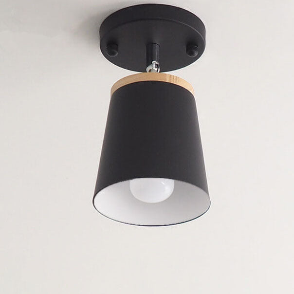 Nordic Macaron Column 1-Light Semi-Flush Mount Ceiling Light