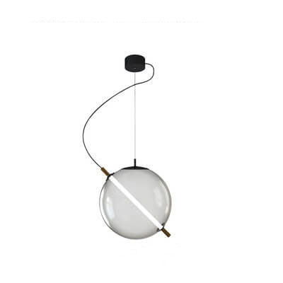 Postmodern Clear Globe Glass 1-Light LED Pendant Light