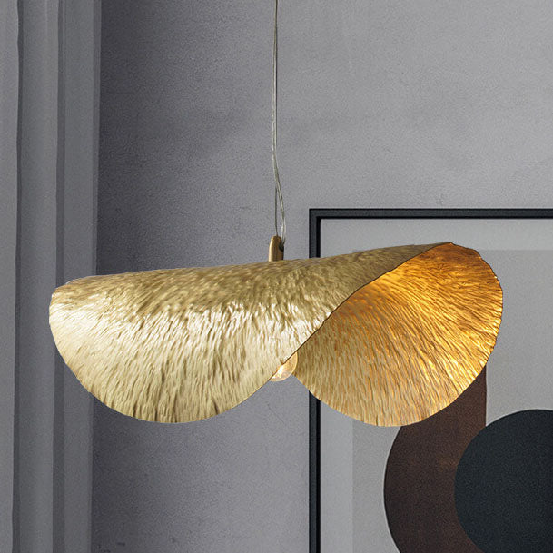 Golden Lotus Leaf Shaped Pendant 1-Light Pendant Light