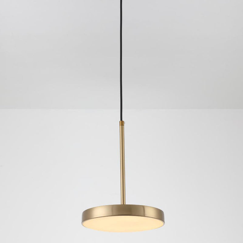 Moderne, minimalistische 1-flammige LED-Pendelleuchte aus Trommelmetall 