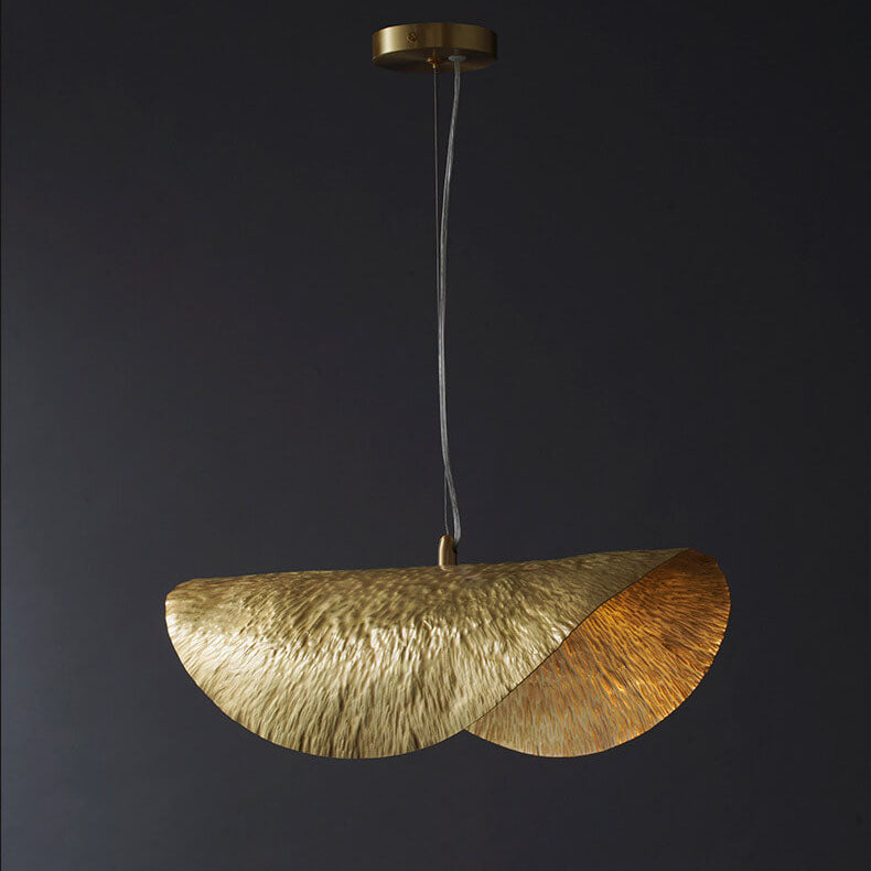 Golden Lotus Leaf Shaped Pendant 1-Light Pendant Light