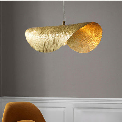 Golden Lotus Leaf Shaped Pendant 1-Light Pendant Light