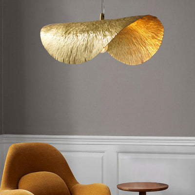 Golden Lotus Leaf Shaped Pendant 1-Light Pendant Light