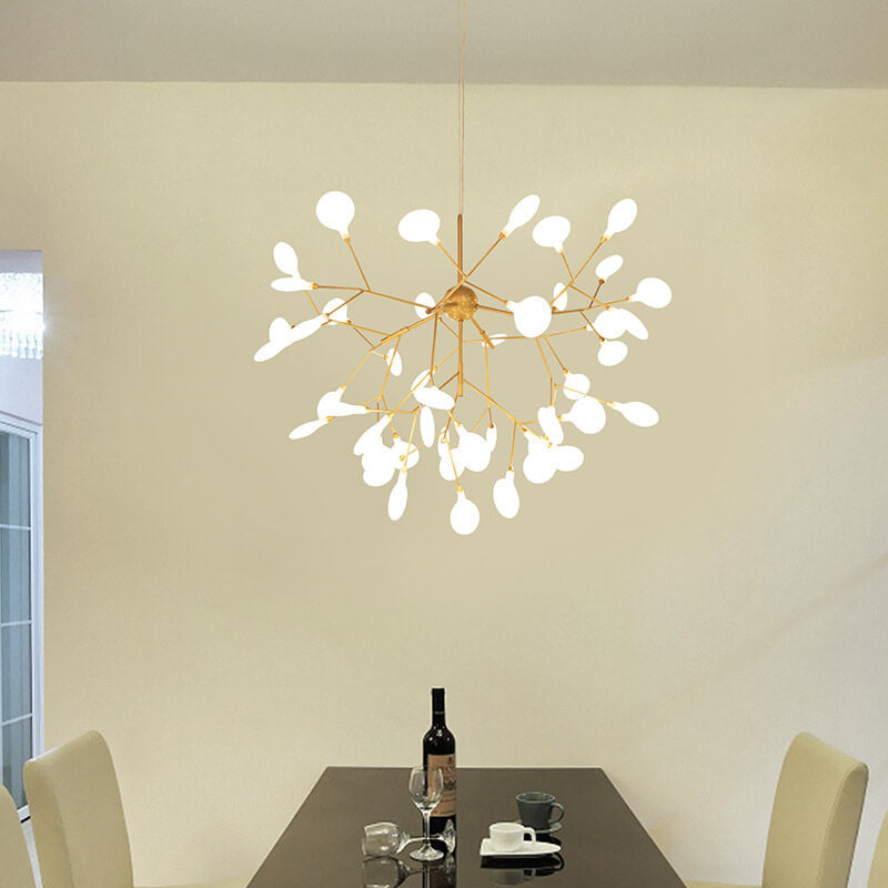 Ramas modernas de metal 27/36 luces de luciérnagas LED candelabros 
