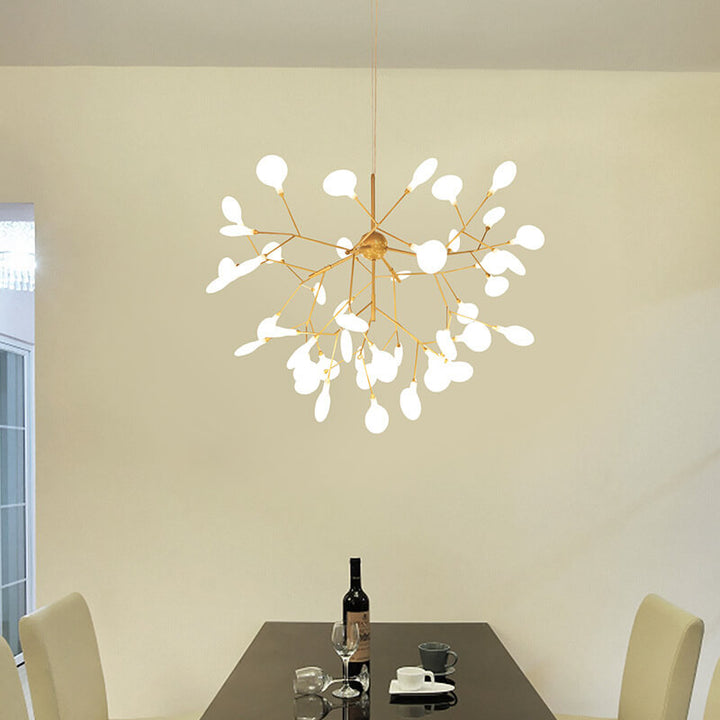 Ramas modernas de metal 27/36 luces de luciérnagas LED candelabros 