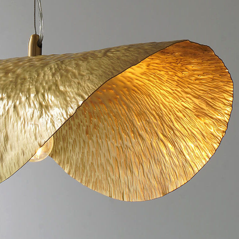 Golden Lotus Leaf Shaped Pendant 1-Light Pendant Light