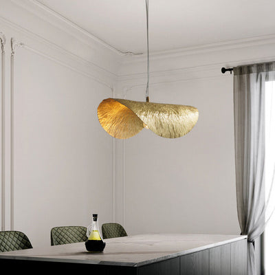 Golden Lotus Leaf Shaped Pendant 1-Light Pendant Light