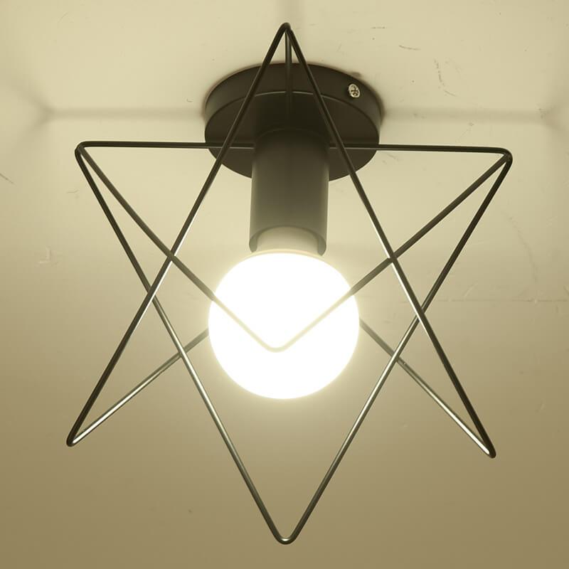 Schmiedeeisen 1-Licht Sternschirm Deckenleuchte 