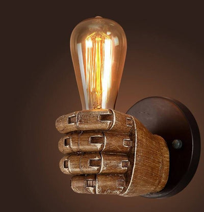 Resin 1-Light Fist Shaped Sconce Lamp