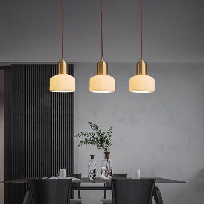 Nordic Minimalist Bottle Shaped 1-Light Ceramic Pendant Light