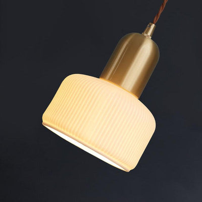 Nordic Minimalist Bottle Shaped 1-Light Ceramic Pendant Light