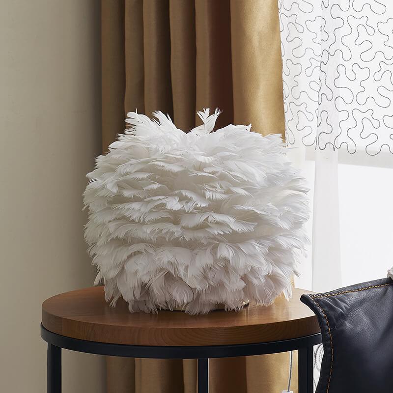 Modern Feather 1-Light Ball-Shaped Table Lamps