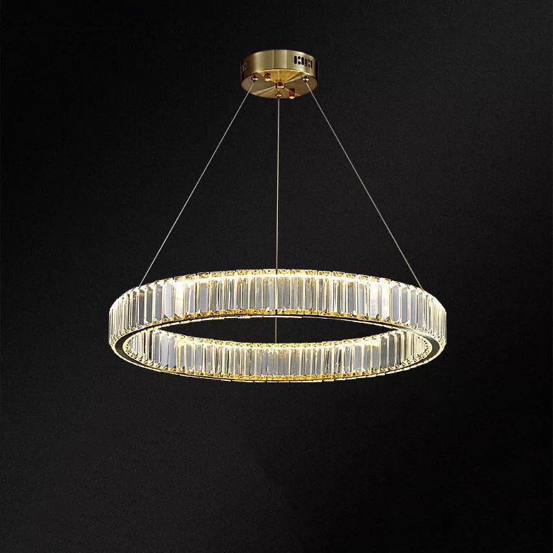 Modern Ring Crystal 1-Light LED Chandeliers