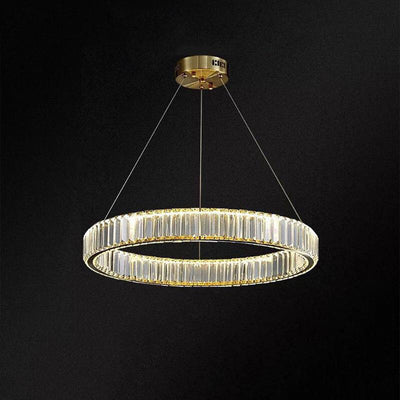 Modern Ring Crystal 1-Light LED Chandeliers