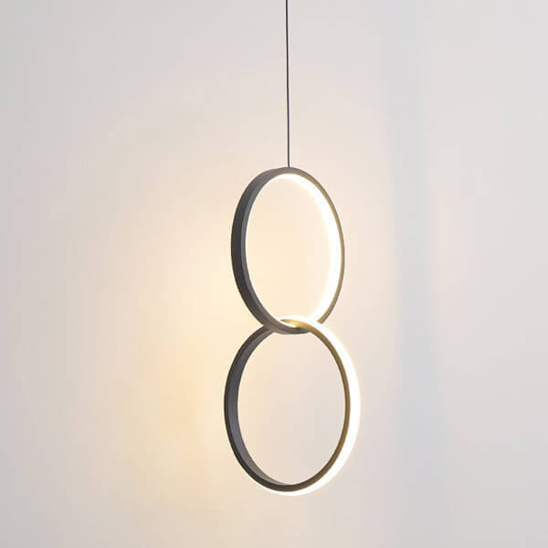 Suspension LED à 1 lumière avec abat-jour en métal de style minimaliste 