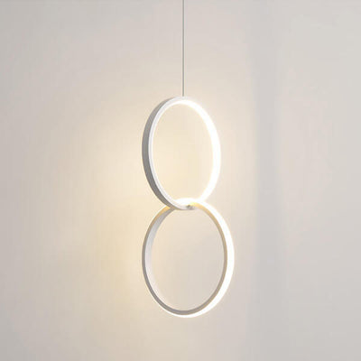 Suspension LED à 1 lumière avec abat-jour en métal de style minimaliste 