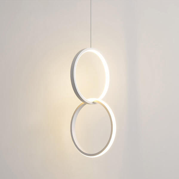 Suspension LED à 1 lumière avec abat-jour en métal de style minimaliste 