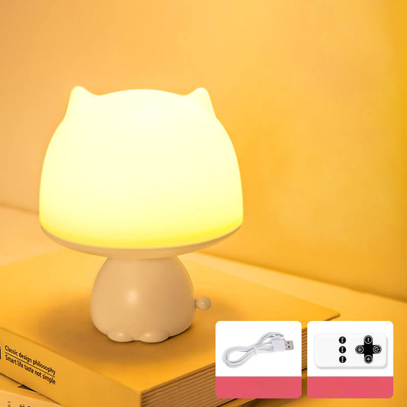 Lampe de Table Intelligente LED Rechargeable avec Veilleuse Créative en Forme de Dessin Animé 