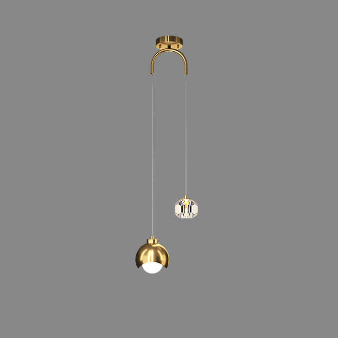 Style européen lumière luxe fer laiton LED île lumière lustre 
