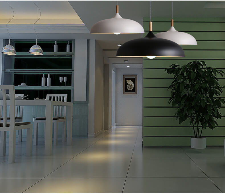 Wrought Iron Pot Lid 1-Light Adjustable Length Dome Pendant Light