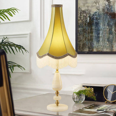Lampe de Table à Franges Rétro Française en Cuivre à 1 Lumière 