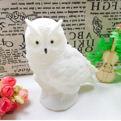 Modern Creative Owl Enamel LED Night Light Table Lamp