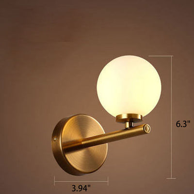 Nordic Creative Milk White Round Ball Metal Magic Bean 1/2/3 Licht Wandleuchte Lampe