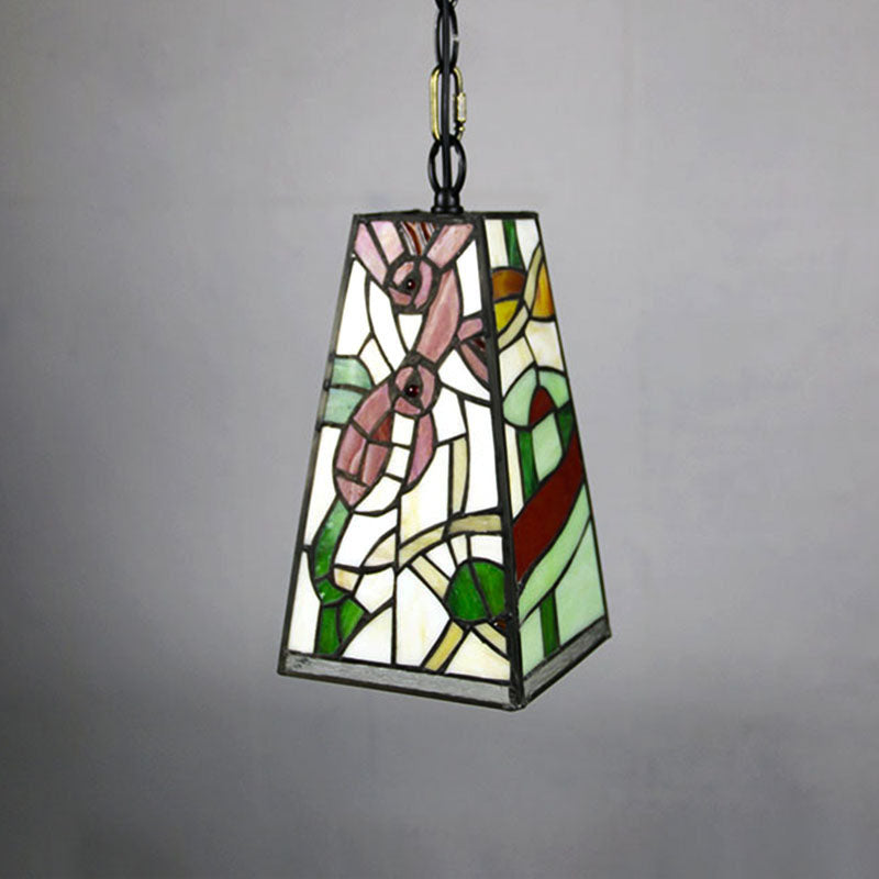 Nordic Vintage Tiffany Glaslegierung 1-Licht Pendelleuchte 