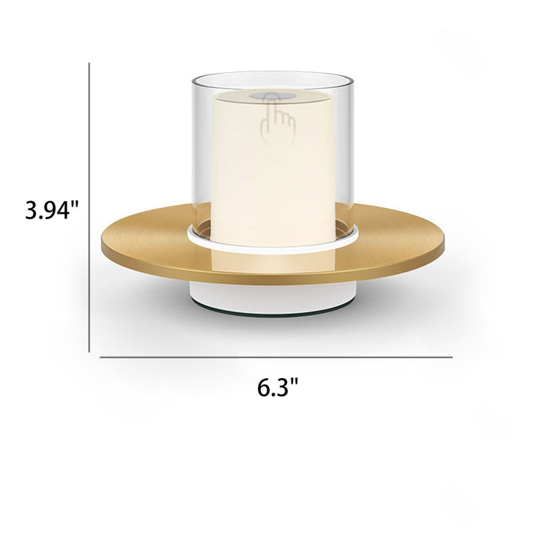 Lampe de Table Moderne à Bougie LED Cylindrique de Luxe Léger 
